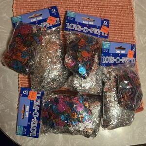 Colorful Party Confetti "Cake Time" LOT OF 4